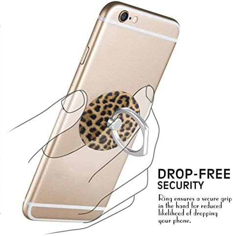 Груба Леопард Печати Мобилен Телефон Ѕвони На Држачот За 360 Степени Ротирачки Прст Прстен Standas Мобилен Телефон Заградата