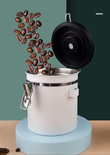 Сад Херметички Кафе Складирање, од не ' Рѓосувачки Челик Канистер со Мерење на Лажичка за Грав или Земјата Кафе, CO2 Вентил Филтри,