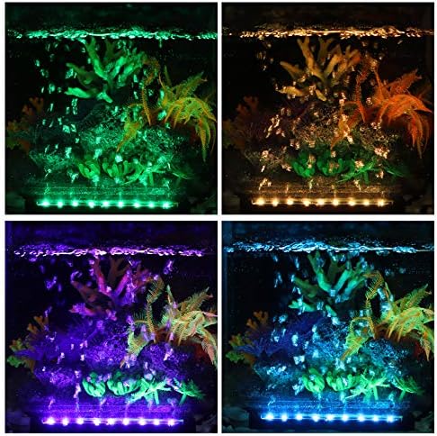 Седум Господар LED Аквариум Меур Светлина во Дресот на Риба Резервоар за Боја се Менува Осветлувањето, со Далечински Управувач &