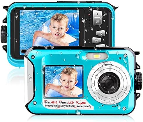 Kansing Водоотпорен Камера 10 FT 2.7 К Full HD 48MP Подводна Камера 16X Дигитален Зум Водоотпорен Дигитална Камера Авто-Тајмер Двојна
