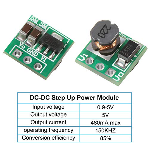 DC-DC Чекор До Моќ Модул Излезниот Напон 5V DC да DC Зголеми Конвертор 1.5 1.8 V V 2.5 V 3V 3.3 V 3.7 V 4.2 V до 5V Регулатор на