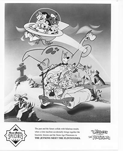 На Jetsons ги Исполнуваат Flintstones Лоби Картичка Публицитет Хана-Барбера