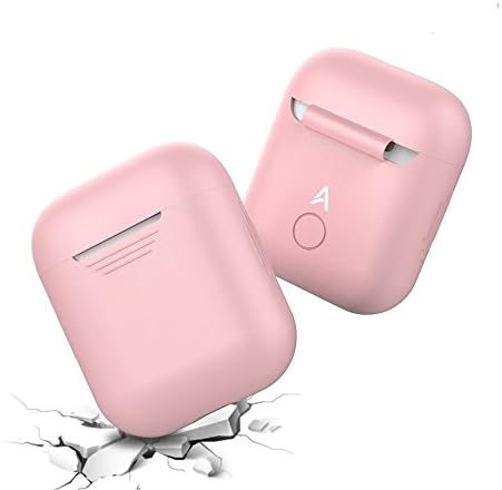 Силиконски Шок Доказ Заштитна Маска Случај Ракав на Кожата за AirPods Воздух Парчиња Безжични Слушалки Полни Кутија (Розева)