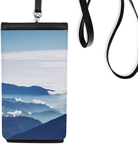 Планините Небо Сонце, Облаци Природата Телефон Паричникот Чанта Виси Мобилни Торбичка Црна Џеб