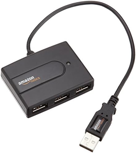 Амазон Основите 4-Портен USB во USB 2.0 Ултра-Мини Центар Адаптер
