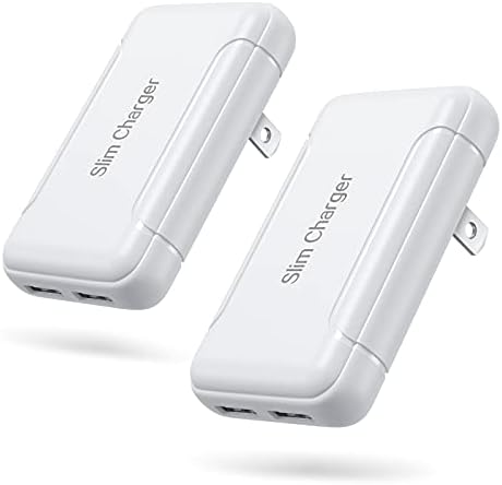 USB Ѕид Полнач, Свитлива Адаптер за полнење, Pofesun 2-Pack Двојна Порта Количка за Брз Полнач Блок Компатибилен Адаптер за iPhone