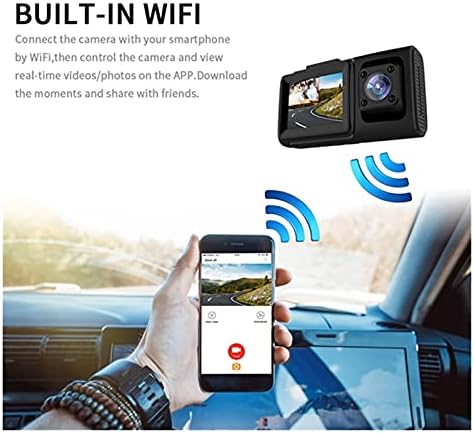 ZEFS--ESD - 1080P WiFi, GPS Logger Двојна Леќа Автомобил DVR IMX307 Ноќ Визија Двојно Камера Цртичка Cam Рекордер Цртичка Cam за