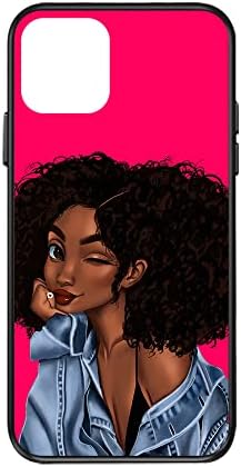Афроамериканец iPhone 11 Мобилен Опфаќа за Црни Девојки со Екран Заштитници. Мобилен Назад Опфаќа и Екран Заштитници, Shockproof,