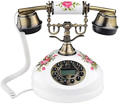 SXRDZ Антички Телефон, Дигитални Фиксни Гроздобер Телефон Класичен Европски Ретро Фиксни Телефонски Corded со Бесење Слушалки за