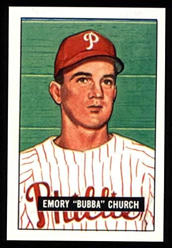 1951 година, Bowman ИЗДАНИЕ 149 Bubba Црква Philadelphia Phillies (Бејзбол Картичка) NM/МТ Phillies