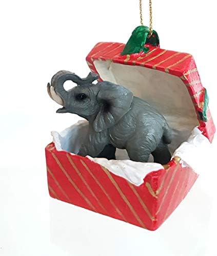 Разговор Концепти Слон Подарок Кутија Црвено Украс од Eyedeal Фигурини