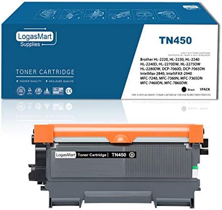TN450 TN420 Тонер Кертриџ LogasMart Компатибилен за Брат TN-450 TN-420 Црна Висок Принос да се користи за ХЛ-2270dw ХЛ-2240d MFC-7360n