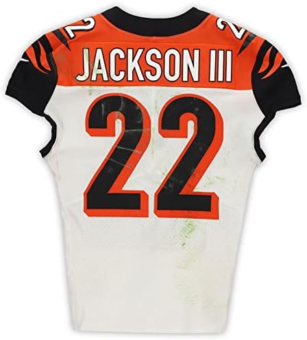 Вилијам Џексон III Синсинати Bengals Игра-се Користи 22 Бел Дрес наспроти Балтимор Гаврани на октомври 11, 2020 - Непотпишана МАК