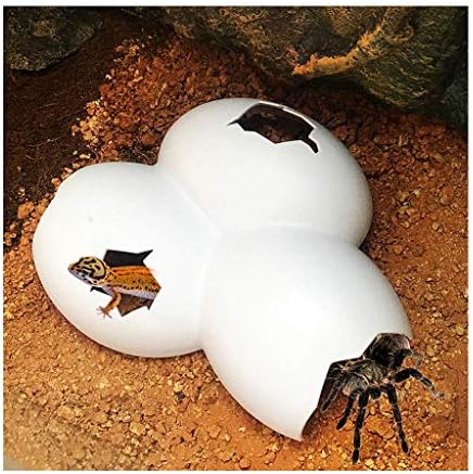 OMEM Влекачи Хабитат Милениче Затајување Куќа Eggshell Пластични Guard Пештерата Милениче Гнездо Мала Бела-Погоден за Рептили Змија