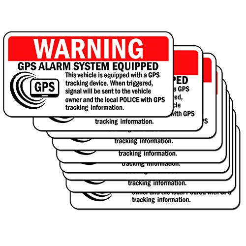 10 Поставите Анти-Кражба Автомобил Возило Налепници со GPS Следење Предупредувачки Знак Decal или Статични Држат Decal во Внатрешноста