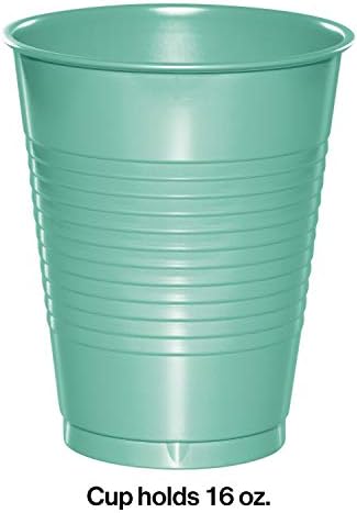 Креативни Конвертирање на Допир на Боја Премиум Пластични Чаши Партија Материјали, 20 Count (Пакување од 1), Хантер Зелена