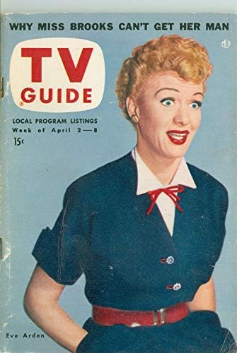 1954 ТВ Водич Април 2 Ева Arden на Нашите Пропушти Брукс - Вашингтон-Балтимор Издание Многу Добар (3 од 10) И се Користи од страна