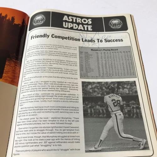 1984 Хјустон Astros Тим Потпиша Програма Со Многу Потписи - Autographed MLB Списанија