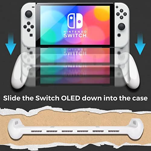 Контрола за Nintendo Switch OLED со 6 Игра Касети за Складирање Слотови, Рачен Режим се Префрлите Случај, Удобно & Ергономски Зафат