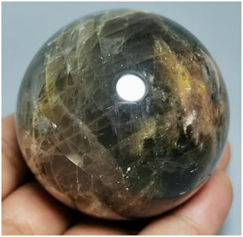 YSJJWDV Природна Кристална Топка Природни Црна moonstones Сфера Кристал Терапија (Големина : 800-850g)