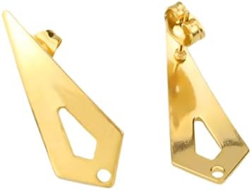 TTNDstore 10pcs/многу Хируршки Челик Вистински Злато Позлатен Стрелките на Уво Пост Студ Обетки Со За DIY Dangle Earring Накит Одлуки