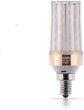 ILAMIQI E12 LED Светилки, 10W LED Сијалица 100 Вати Противвредност, 1200lm, Декоративни База E12 Пченка Dimmable LED Лустерот Светилки,