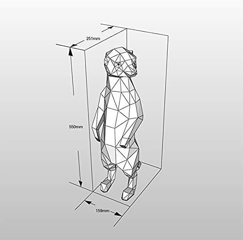 WLL-ДП 3D Meerkat Форма DIY Хартија, Занает Оригами Загатка Хартија Играчка Креативни Хартија Скулптури рачно изработени Игра Хартија