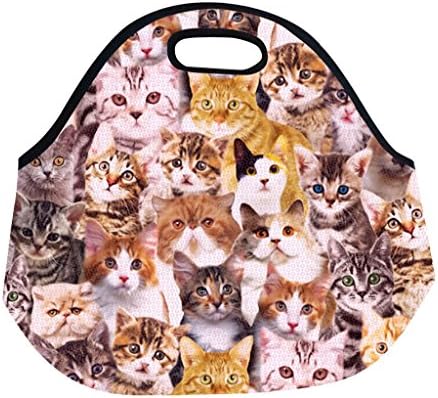 Смешно Човек Чаши Мачиња Изолирани Neoprene Ручек Торба - Гурмански Ручек Tote