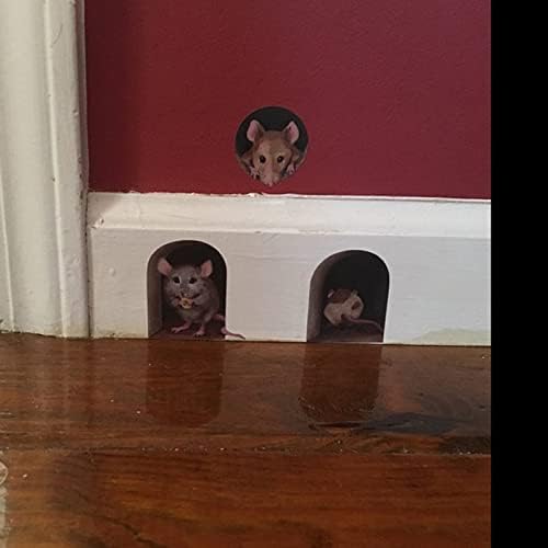 YUYVIO Глувчето Дупка 3D Ѕид Налепница - Реални Глувчето Ѕид Налепница Минијатурни Глувчето Дупка Decal Mural Уникатен Налепница