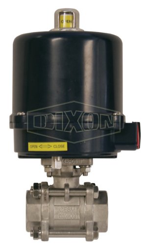 Dixon BV2IG-12511-ES 316SS 3PC Електрични Actuated FNPT Топката Вентил со Топлина, 24 VAC, N4, 1-1/4