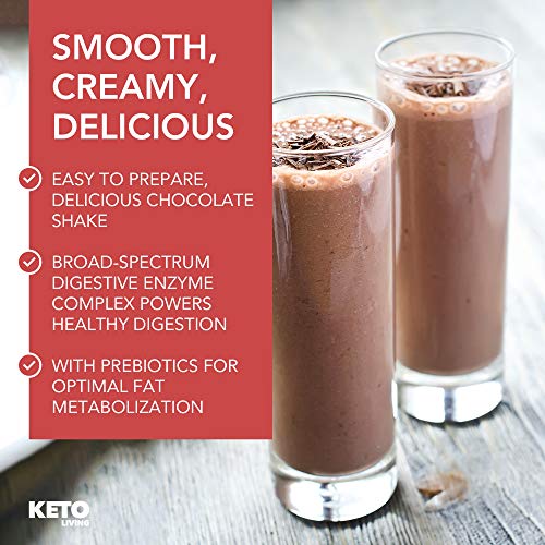 KetoLiving LCHF Чоколадо Тресат Оброк Замена - 1.49 lb Пијат Прав - Поддржува Ketosis, Посекотини Желби - Многу Низок Шеќер, Ниски