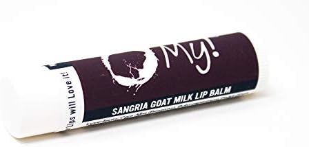 О Мој! Козјо Млеко Lip Balm .15oz - Sangria | Пакет од 6 | Природни Козјо Млеко Lip Balm | Витамини & Минерали | Dab на Шеј Путер