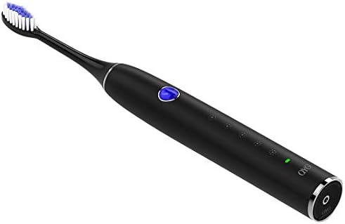 Нова Електрична Четка за заби IPX7 Водоотпорен 5 Режими на Безжични Полнење Rechargable Електрични Sonic Четка за заби (Црн) (Боја