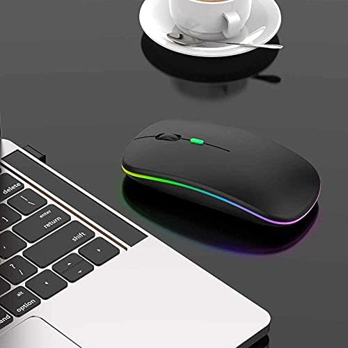 LED Bluetooth Безжична Глувчето,Батерија Bluetooth Безжична Глувчето со Тип C Адаптер за MacBook Air/MacBook Pro/Mac/Лаптоп/MacBook/iPad