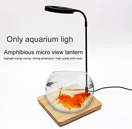 CALIDAKA LED Аквариум Светлина,10W Растение Расте Светлина со Дрво Одбор USB Напојува Риба Резервоарот Аквариум LED Светло се вклопува