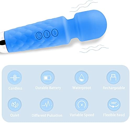 TARPZK Мини Електрични Massager - 160 Моќни Вибрации Лични Massager - Рачни Безжичниот Водоотпорен Тивка USB Полнење за Врат Рамо