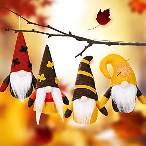 Ноќта на вештерките Gnomes Кадифен Есен Тиква Maple Leaf Џуџе Безличен Кукла за Среќа Pendant Дома Декор