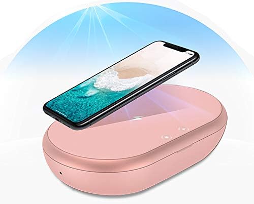 YouV Почиста УВ Мобилен Телефон Sanitizer 3 во 1 Sanitizer Чи Брз Безжичен Полнач & Ароматерапијата Diffuser Масна Дизајн, Хемиски Слободен, Сите Мобилен Телефон Модели до 6,5 (Розева