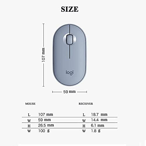 2.4 GHz USB Безжичен Глушец, 1600 DPI Канцеларија Игри Глувчето, Погодни За долготрајна Работа/студија, Компатибилен Со Десктоп И Лаптоп Компјутери, Молчи, Преносни, Чувств?