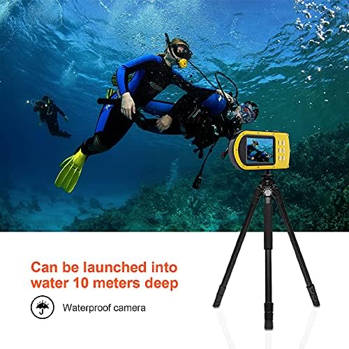 Подводна Камера 1080P FHD 20MP 10m Двоен Екран Водоотпорен Дигитална Камера за Нуркањето Анти-се Тресат Selfie, 16x за Дигитален