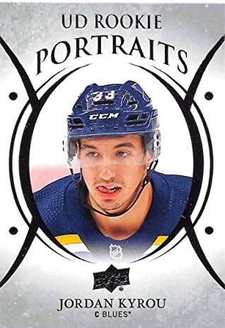 2018-19 Горната Палуба Хокеј UD Дебитант Портрети #P-85 Јордан Kyrou Сент Луис Блуз Службен NHL РК Картичка