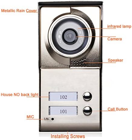 HBFFL 7inch LCD 2 Апартмани Видео Врата Телефон Спогодба Систем IR-Намалување на HD 1000TVL Камера Врата Камера со 2 Копчето 2 Следи