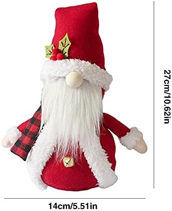 Божиќ Gnomes Украси Кадифен Дедо Снешко Фигури, со Шапка Безличен Кукла Украси 2 парчиња
